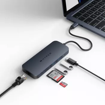 Targus HD4004GL kannettavan tietokoneen telakointiasema/porttireplikaattori USB Type-C sininen