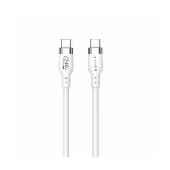 TARGUS Hyper 2m silikoni 240W USB-C-latauskaapeli - valkoinen