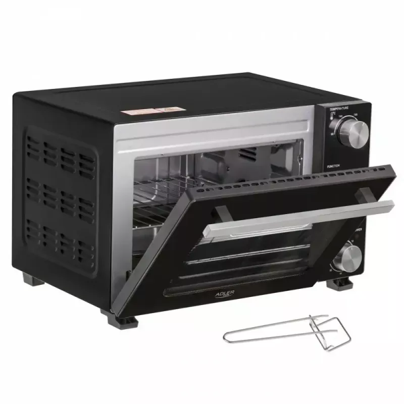 Sähköinen pöytäuuni Adler AD 6024 — kompakti, 22 l tilavuus, 1300 W, musta