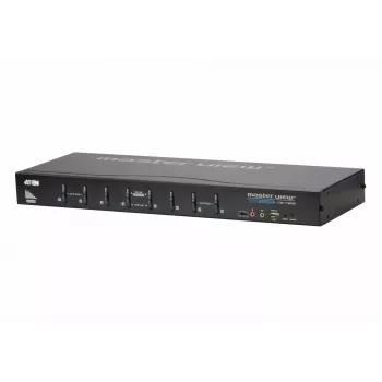 ATEN 8-porttinen USB DVI KVM-kytkin audiolla, 2048 x 1536 pikseliä, QXGA, 4,53 W, musta