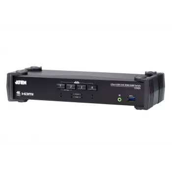 ATEN 4-porttinen USB 3.0 4K HDMI KVMP™-kytkin audiomikseritilalla