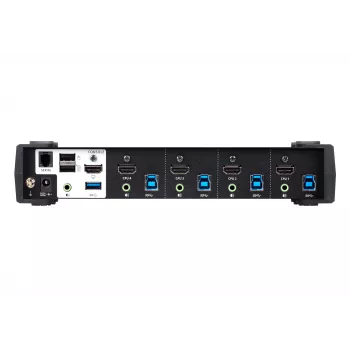 ATEN 4-porttinen USB 3.0 4K HDMI KVMP™-kytkin audiomikseritilalla
