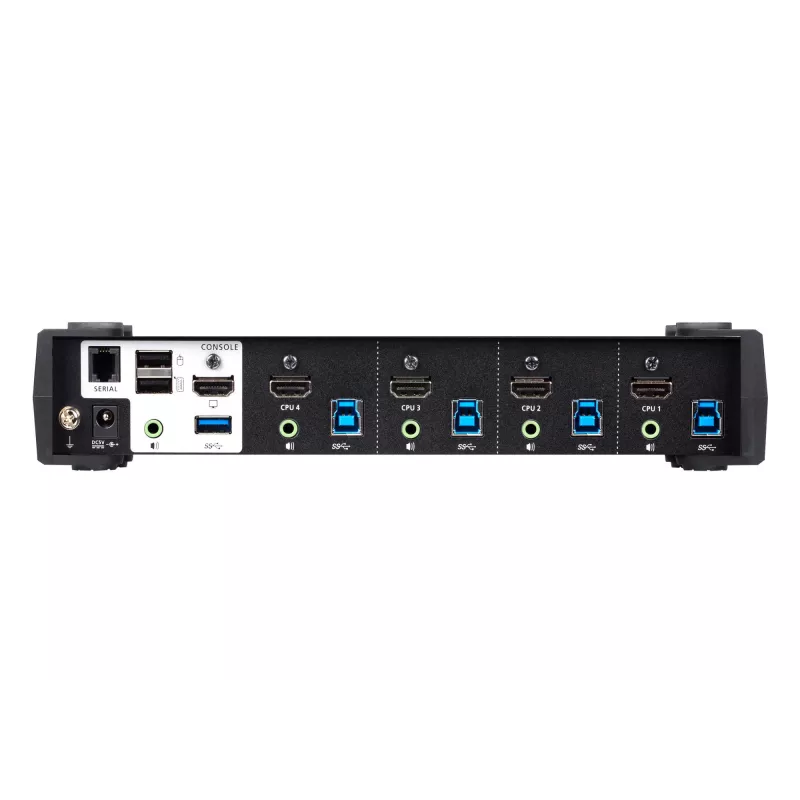 ATEN 4-porttinen USB 3.0 4K HDMI KVMP™-kytkin audiomikseritilalla