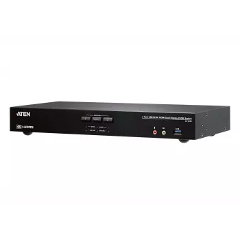 ATEN 2-porttinen USB 3.0 4K HDMI Dual Display KVMP™-kytkin, 4096 x 2160 pikseliä, 4K Ultra HD, 3,17 W, musta