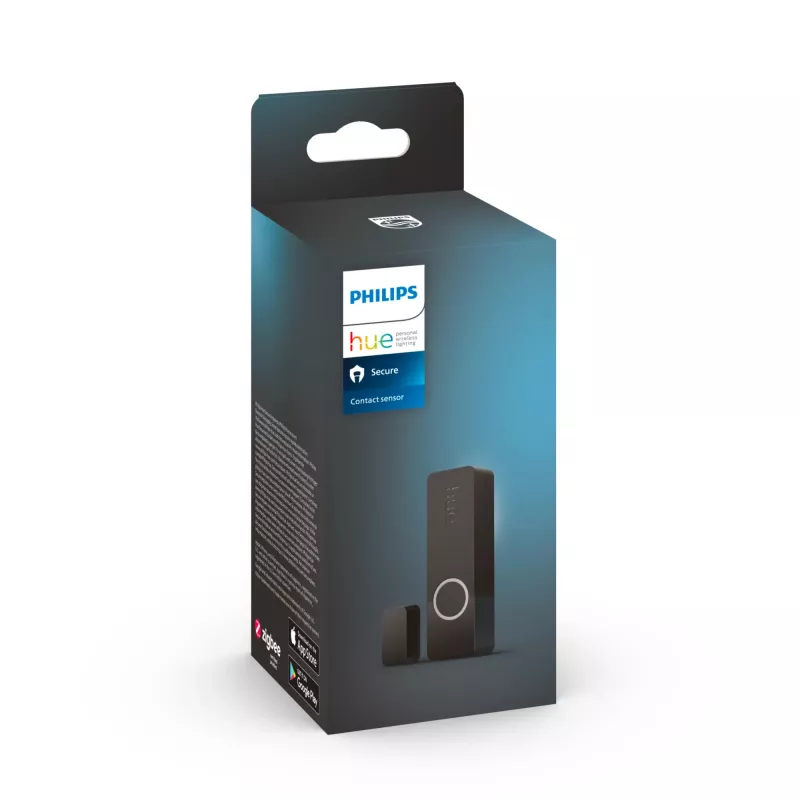 Philips Secure -kosketusanturi, langaton, ZigBee, musta, ovi/ikkuna, teippi/ruuvi, III