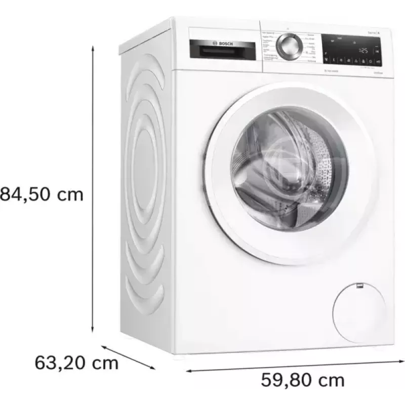 Pesukone Bosch WGG244ZMSN, edestä täytettävä 9 kg, energiatehokkuusluokka A