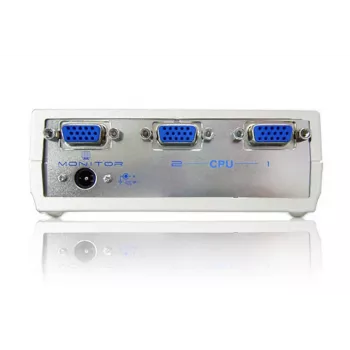 ATEN 2-porttinen VGA-videokytkin, VGA, metalli, muovi, hopea, 60 Hz, 10 m, 640 x 480 (VGA), 800 x 600 (SVGA), 1024 x 768 (XGA), 1600 x 1200 (UXGA), 1920 x 1440