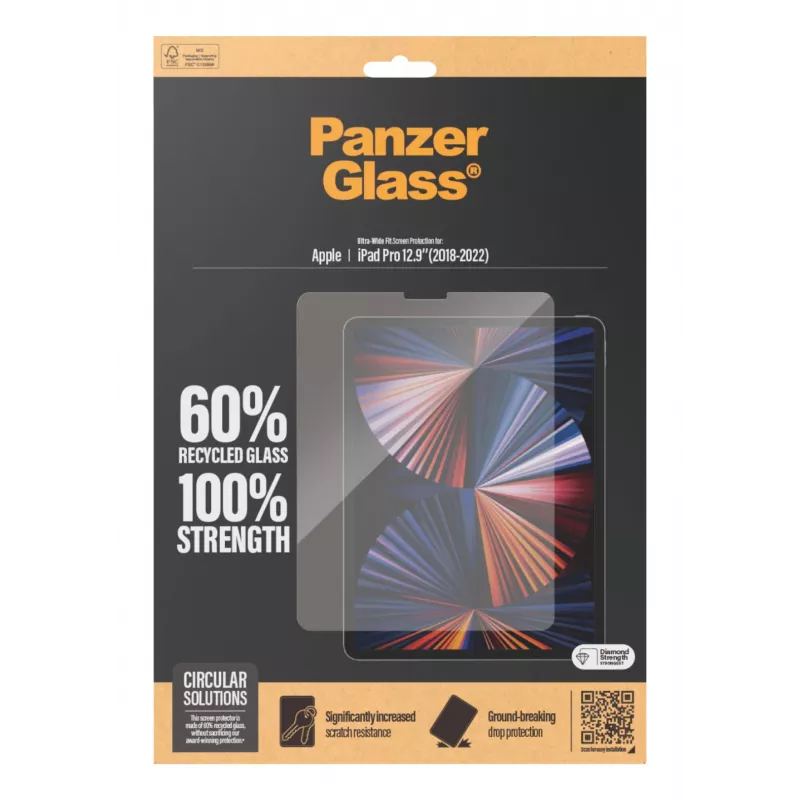 PanzerGlass® näytönsuojakalvo iPad Pro 12,9'' (2018, 2020, 2021, 2022) | Ultra-Wide Fit