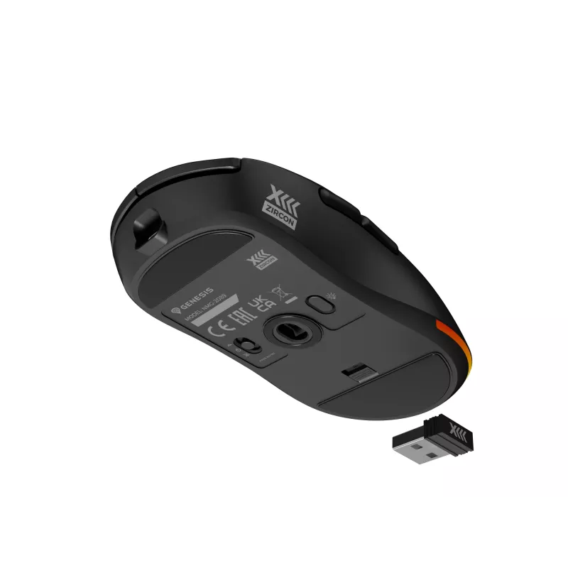 GENESIS Zircon XIII hiiri pelikäyttöön molempikätinen RF langaton + USB Type-C optinen 26000 DPI
