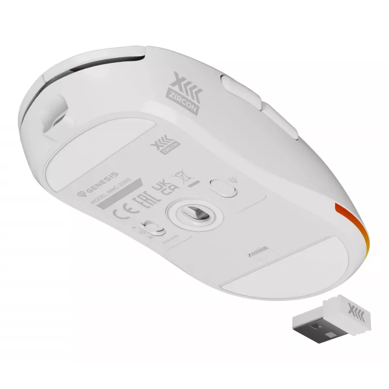 GENESIS Zircon XIII hiiri pelikäyttöön molempikätinen RF langaton + USB Type-C optinen 26000 DPI