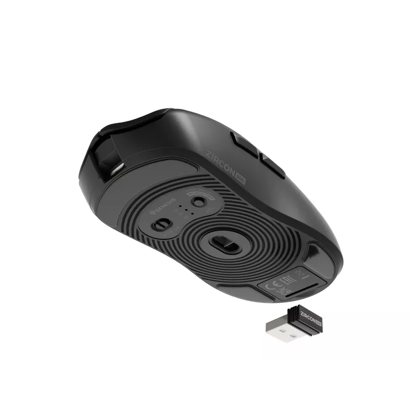 GENESIS Zircon 500 hiiri pelikäyttöön oikeakätinen RF langaton + Bluetooth + USB Type-C optinen 10000 DPI
