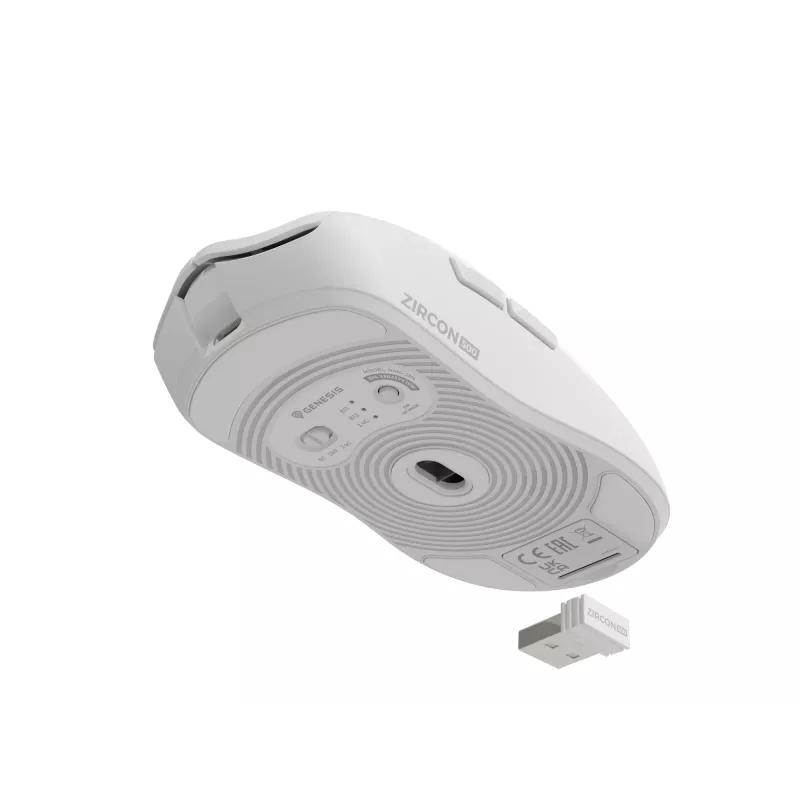 GENESIS Zircon 500 hiiri pelikäyttöön oikeakätinen RF langaton + Bluetooth + USB Type-C optinen 10000 DPI