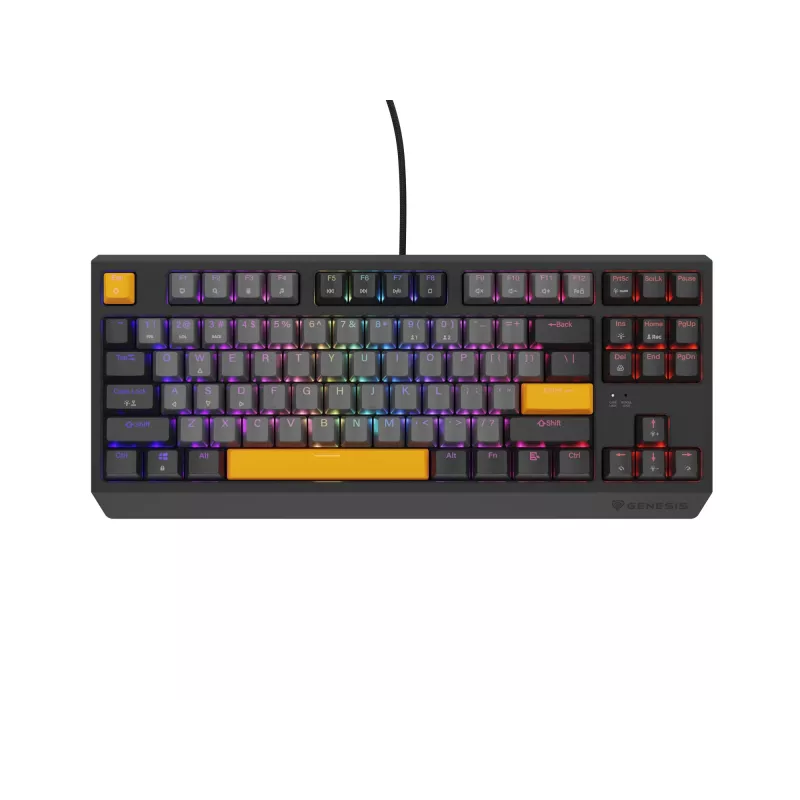 Genesis Thor 230 TKL langallinen mekaaninen pelinäppäimistö, US, Anchor Gray Negative, Outemu Red