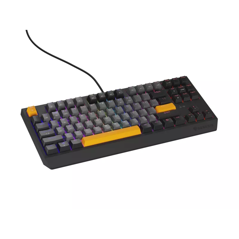 Genesis Thor 230 TKL langallinen mekaaninen pelinäppäimistö, US, Anchor Gray Negative, Outemu Red
