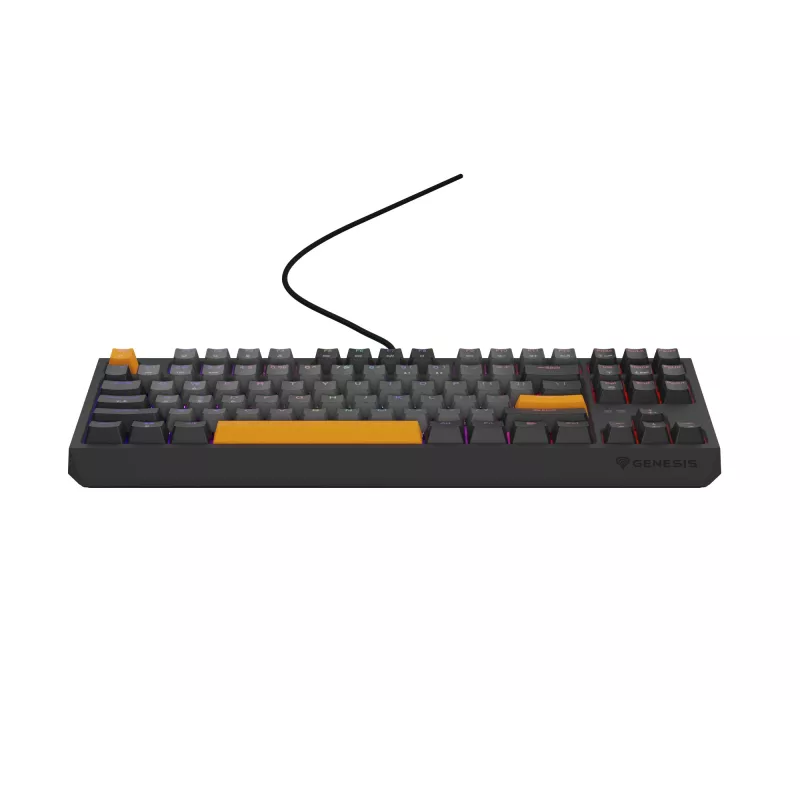 Genesis Thor 230 TKL langallinen mekaaninen pelinäppäimistö, US, Anchor Gray Negative, Outemu Red