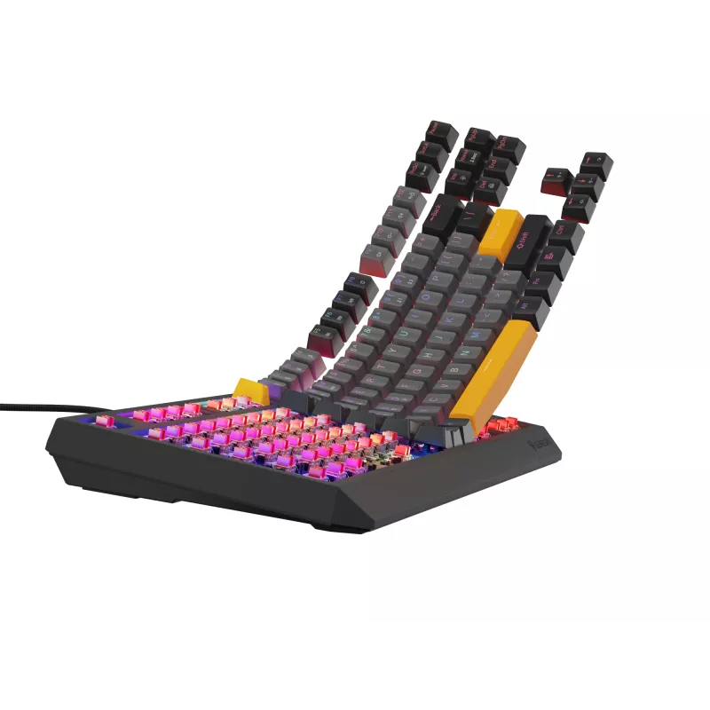 Genesis Thor 230 TKL langallinen mekaaninen pelinäppäimistö, US, Anchor Gray Negative, Outemu Red
