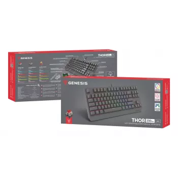 GENESIS Thor 230 TKL Lite näppäimistö pelikäyttöön USB QWERTY englanti musta