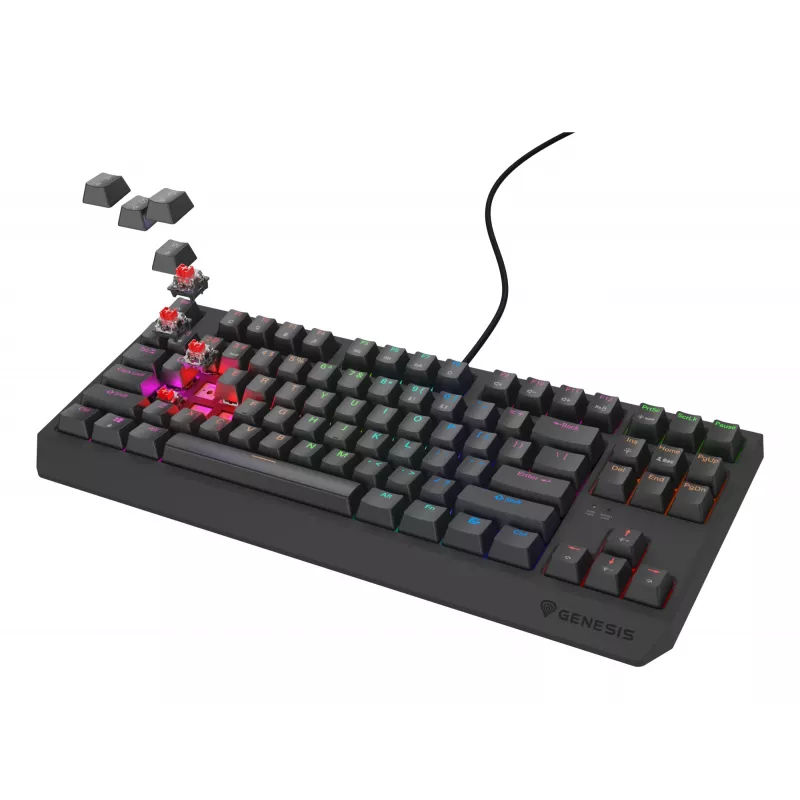 GENESIS Thor 230 TKL Lite näppäimistö pelikäyttöön USB QWERTY englanti musta