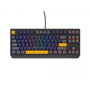 GENESIS THOR 230 TKL näppäimistö pelikäyttöön USB + RF langaton + Bluetooth QWERTY musta, sininen, harmaa, oranssi