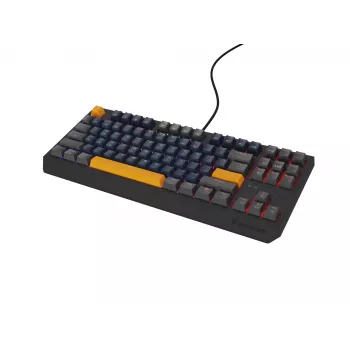 GENESIS THOR 230 TKL näppäimistö pelikäyttöön USB + RF langaton + Bluetooth QWERTY musta, sininen, harmaa, oranssi