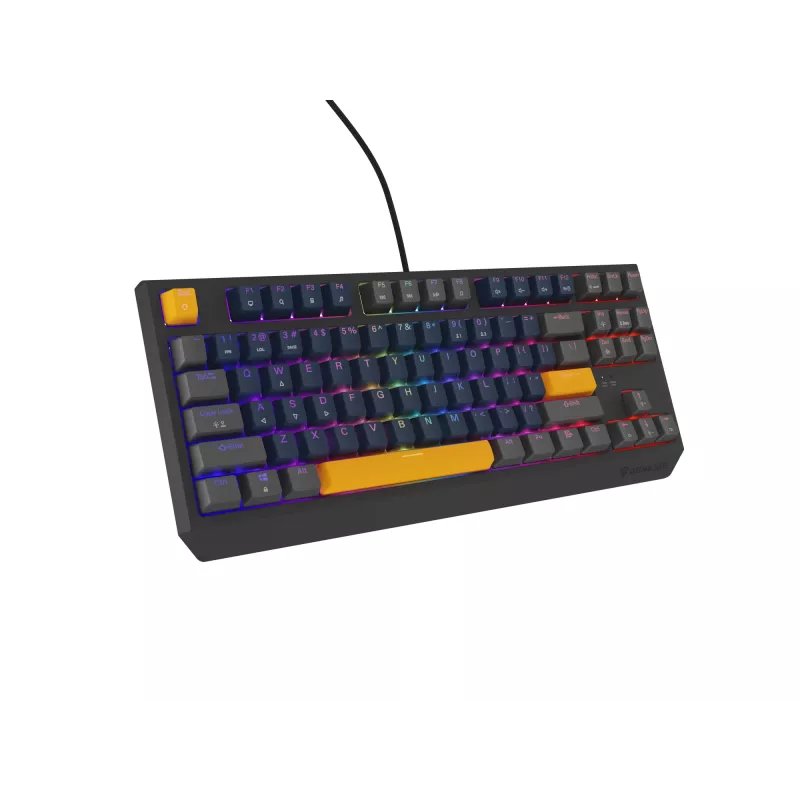 GENESIS THOR 230 TKL näppäimistö pelikäyttöön USB + RF langaton + Bluetooth QWERTY musta, sininen, harmaa, oranssi