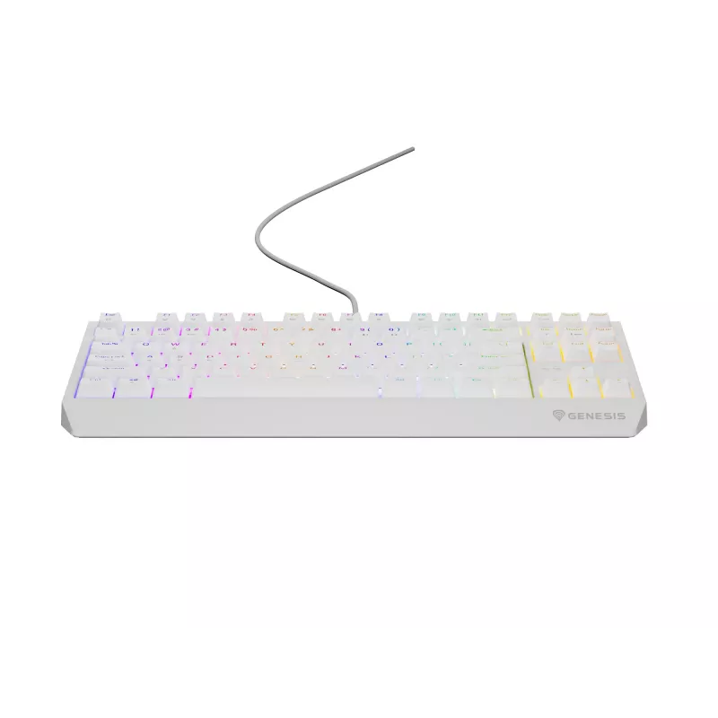 Genesis Thor 230 TKL langallinen mekaaninen pelinäppäimistö, US, valkoinen, Outemu Brown