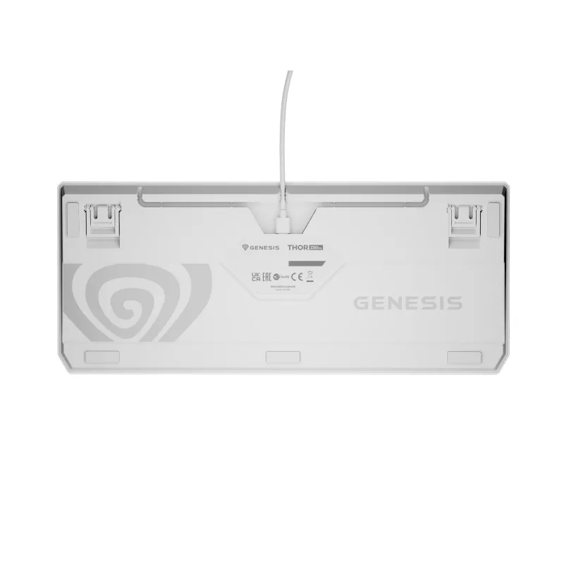 Genesis Thor 230 TKL langallinen mekaaninen pelinäppäimistö, US, valkoinen, Outemu Brown