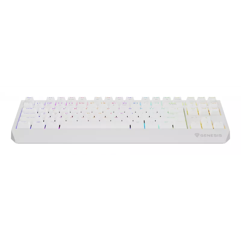 Tenkeyless-pelikäppäimistö GENESIS Thor 230 TKL — USB, RF Wireless, Bluetooth, QWERTY, valkoinen