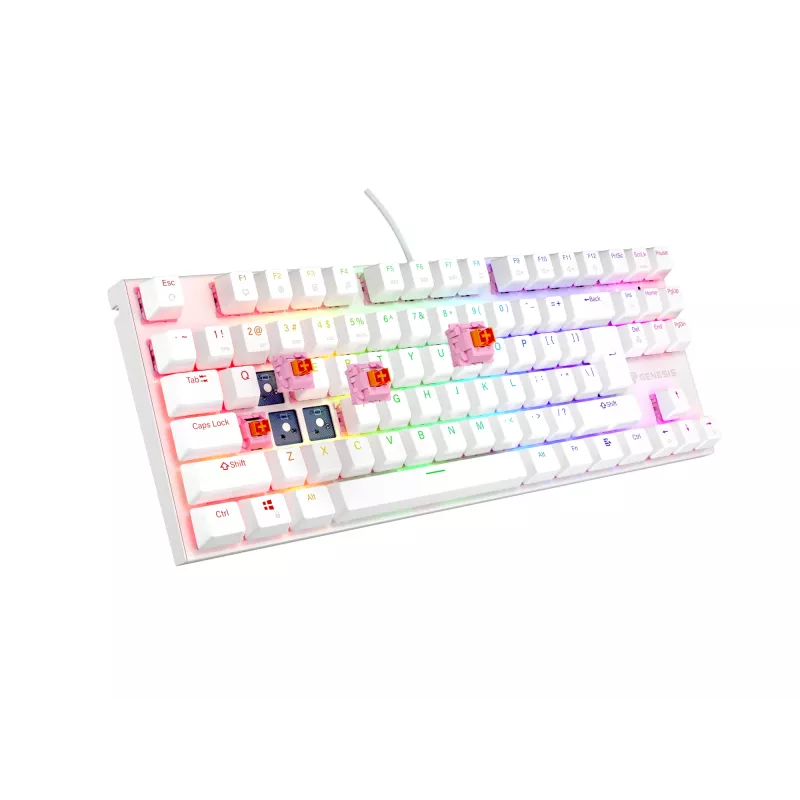 GENESIS Thor 303 TKL -pelikäppäimistö USB QWERTY US International valkoinen
