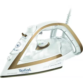 Tefal Puregliss FV8042 kuiva- ja höyrysilitysrauta Durilium AirGlide Autoclean -silityspohjalla, 3000 W, pronssi, valkoinen