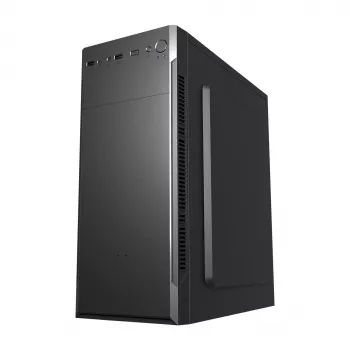 PC-kotelo FSP CMT160 Midi Tower musta — tukee ATX/µATX/ITX, 1×3.5