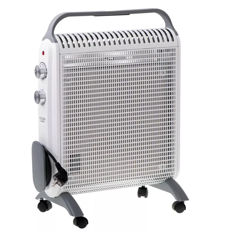 Sähkökonvektori Adler AD 7750, 2000 W, 2 tehotasoa, IP24, valkoinen