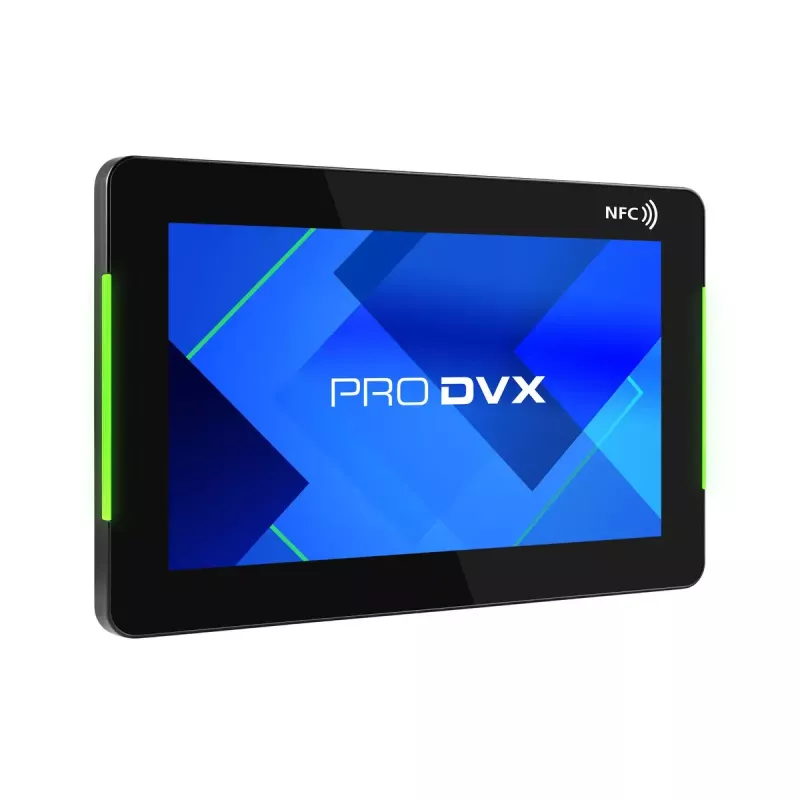 ProDVX APPC-7XPLN 7 tuuman Android 12 -paneelitietokone, 10-pisteinen projisoitu kapasitiivinen kosketusnäyttö, 240 cd/m², LPDDR4, Wi-Fi, 24/7