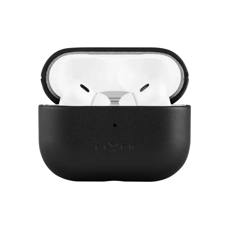 Nahkainen suojakotelo FIXED FIXLPM-999-BK kuulokkeille MagSafe-tuella, musta
