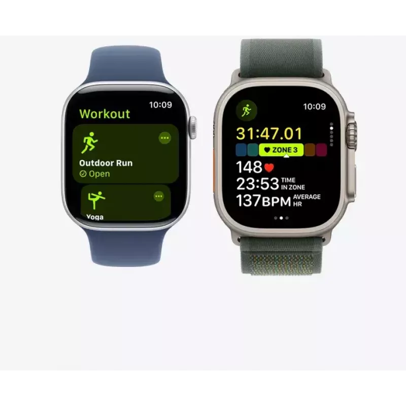 Älykello Apple Watch Ultra 2 GPS + Cellular 49 mm luonnontitaanirunko ja Tan Alpine Loop, Medium