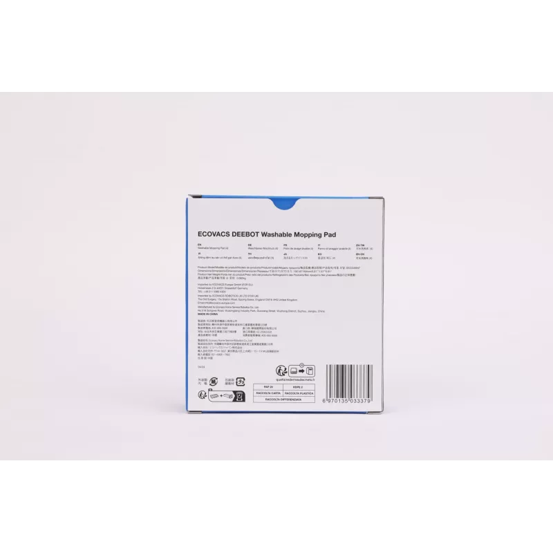 Ecovacs DCC040047 -imurirobotin moppisarja, pestävä harmaa, 4 kpl