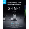 Mobiililaitelaturi Anker A2688341 yleislaturi musta AC sisäkäyttöön 110–240 V 1 USB 2.0 2 USB-C