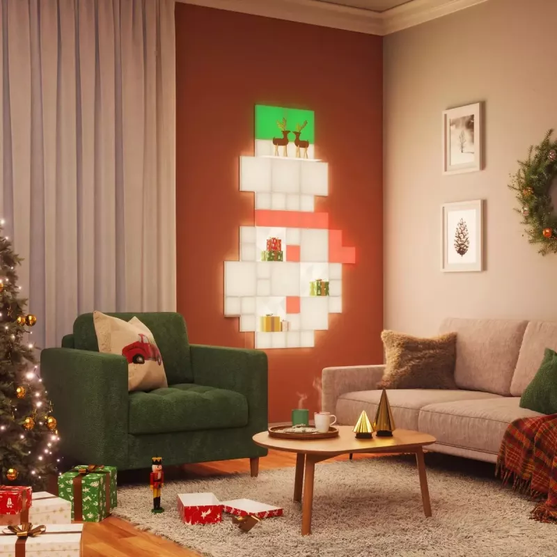 Hyllylaajennussarja Nanoleaf N8100E00-2BSH modulaariseen valaistusjärjestelmään Blocks – integroitu hyllytarvike