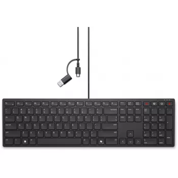 DELL KB525C Office USB QWERTY US International näppäimistö, musta