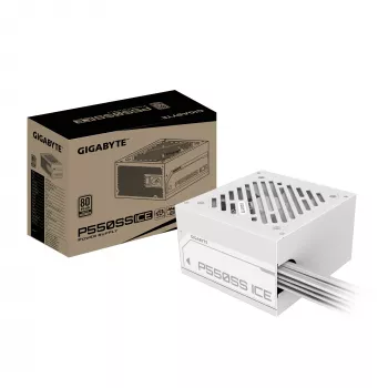 GIGABYTE P550SS ICE virtalähde - PCIe 5.0, 80 PLUS Silver, 120mm tuuletin, ATX 3.0 yhteensopiva, EU-pistoke