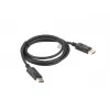 LANBERG DisplayPort M/M-kaapeli 19 Pin V1.2 4k 1,8 m musta
