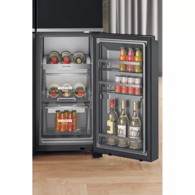 Whirlpool WQ9I FO2BX EF Side-by-Side-jääkaappi vapaasti seisova 592 L musta