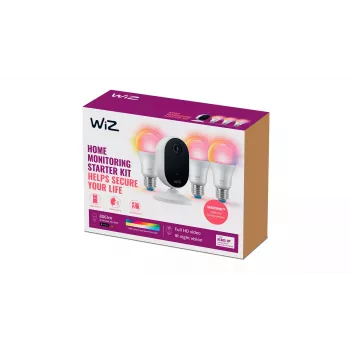 WiZ kodin valvonta-aloituspakkaus, älyvalaistussarja, Wi-Fi/Bluetooth, valkoinen, Wi-Fi 4 (802.11n), 802.11b, 802.11g, WPA2, WPA3, LED