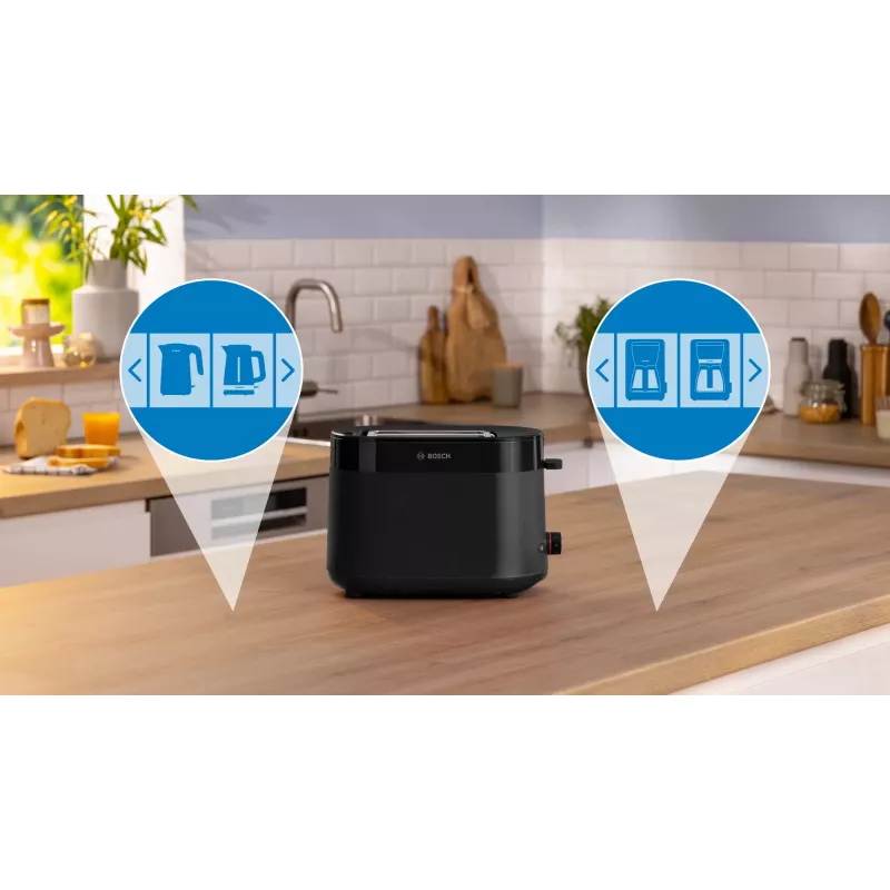Bosch TAT2M123 leivänpaahdin 6 2 viipaletta 950 W musta