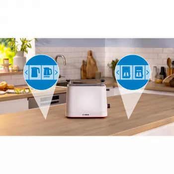 Bosch TAT3M121 leivänpaahdin 4 viipaletta 950 W valkoinen
