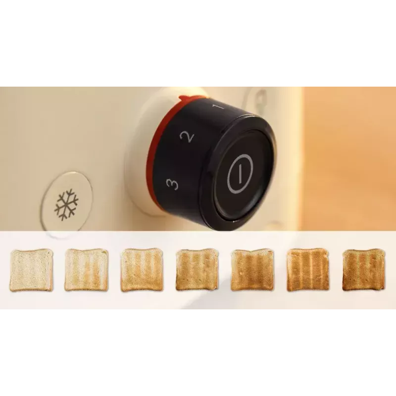 Leivänpaahdin Bosch Compact TAT3M127 – 2 viipaleen paikka beige muovirunko, kompakti muotoilu