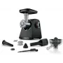 Lihamylly Bosch MFWS430B — 1900 W, 2 nopeutta, 2,5 kg/min, musta/hopea, 4,3 kg