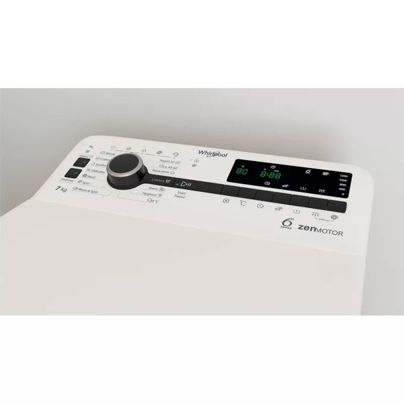 Whirlpool TDLRB 7232BS EU pesukone päältä täytettävä 7 kg 1151 kierr./min valkoinen