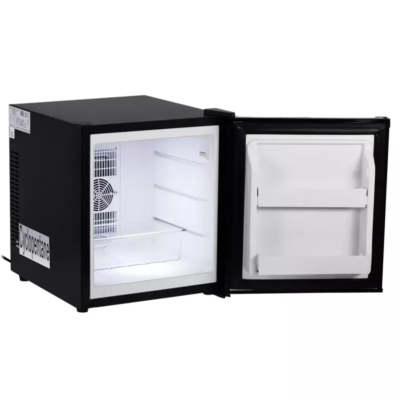 Adler AD 8089 termosähköinen jääkaappi, 28 l, LED-sisävalo, 35 dB, energialuokka E, musta