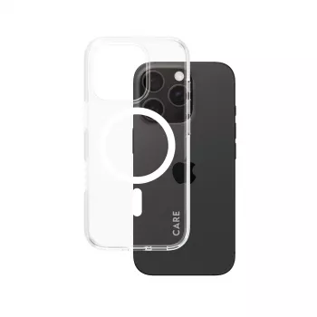 PanzerGlass CARE™ by ® Urban Combat kotelo läpinäkyvä valkoisella MagSafe iPhone 16 Pro